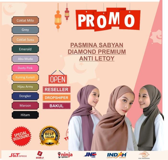 Gambar pasmina sabyan jilbab pasmina sabyan pasmina sabyan diamond pasmhina - PASMINA GREY dari BY ASSALAM HIJAB undefined Tokopedia