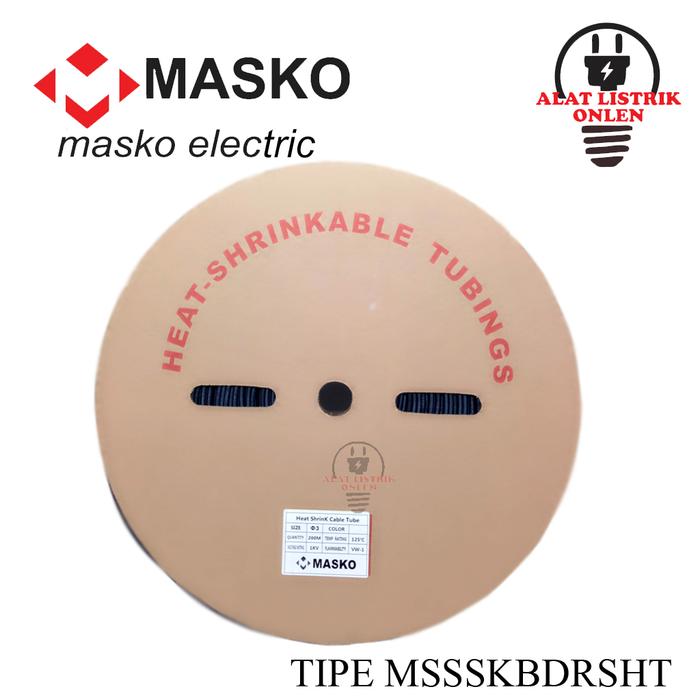Gambar Isolasi bakar-Selongsong Bakar-Selotip Bakar 15mm 15 mm MASKO 100M - Hitam dari Alat Listrik Onlen undefined Tokopedia