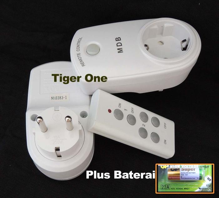 Gambar Steker Remote Control Switch, Saklar ON OFF remote Control, remote - Plus Baterai dari Tiger One JKT undefined Tokopedia