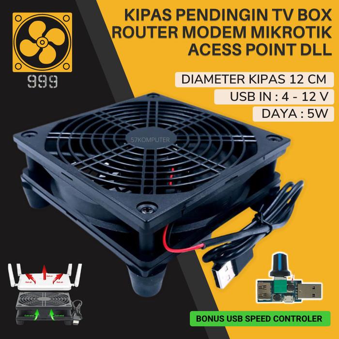Jual Kipas Pendingin Router Modem Wifi STB USB Fan Cooler 12 cm 5v ...