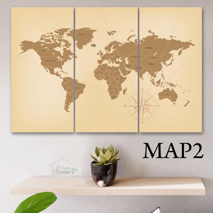 Gambar Hiasan Dinding Kamar Dekorasi Rumah Pajangan World Map Peta Dunia Peta - MAP2 dari Rumah Kreatifa_NEW undefined Tokopedia