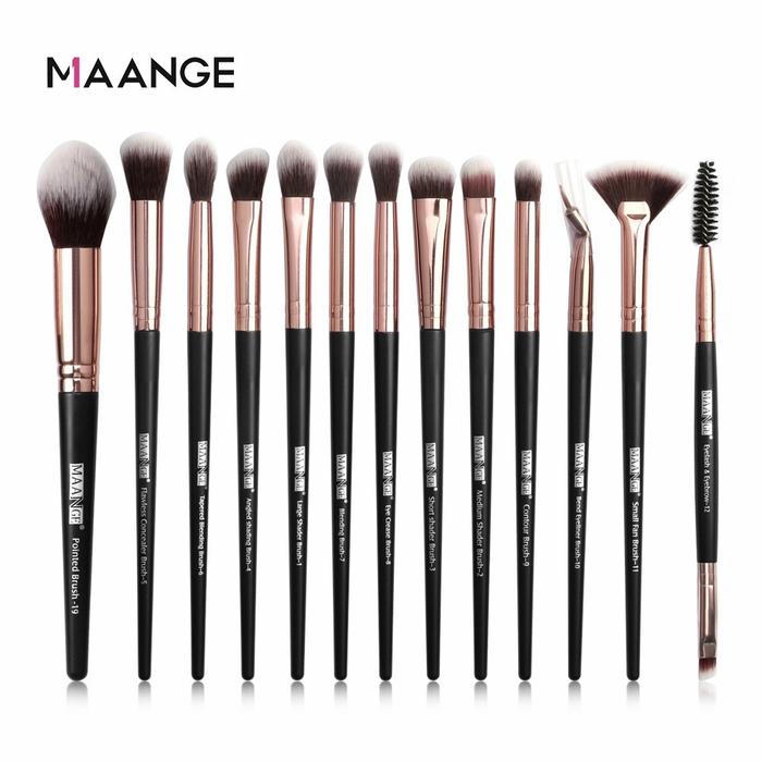 Gambar ORIGINAL Maange 13 pcs / set brush kosmetik 13pcs / makeup profesional - Black Gold dari Sentra Jaya Shops undefined Tokopedia