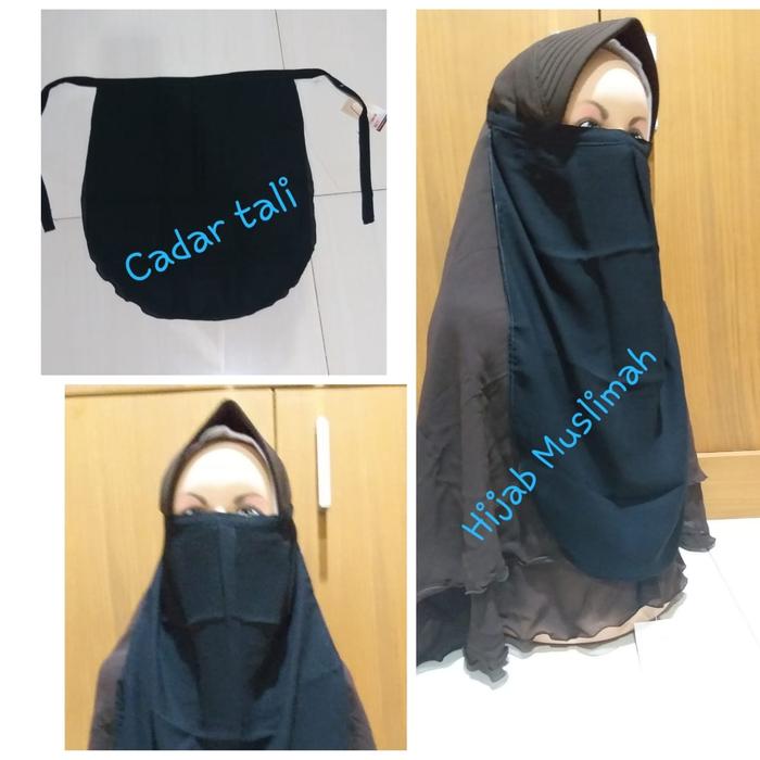 Gambar Aneka Niqab Cadar-Bandana danPurdah-Bahan Sifon Arab-Pasangan Jilbab - Cadar Tali dari ifia busana undefined Tokopedia