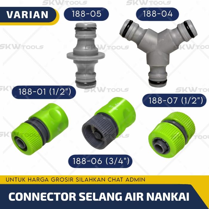 Gambar Sambungan Selang Air / Konektor Hose Connector Keran Adaptor Keran Air - 188-01 dari SKWtools undefined Tokopedia