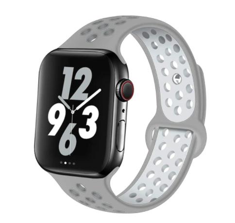 Gambar strap NIKE RUBBER sport for iwatch apple watch 42mm 44mm series 4 - grey white, 38/40/41mm dari VOYAGE Store Official undefined Tokopedia