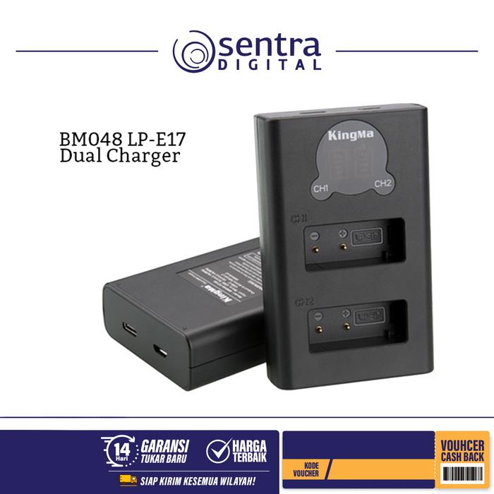 Gambar Charger Dual LCD KINGMA LP-E17 / LC-E17 for Canon M3 M5 M6 200D 750D dari Sentra Digital undefined Tokopedia