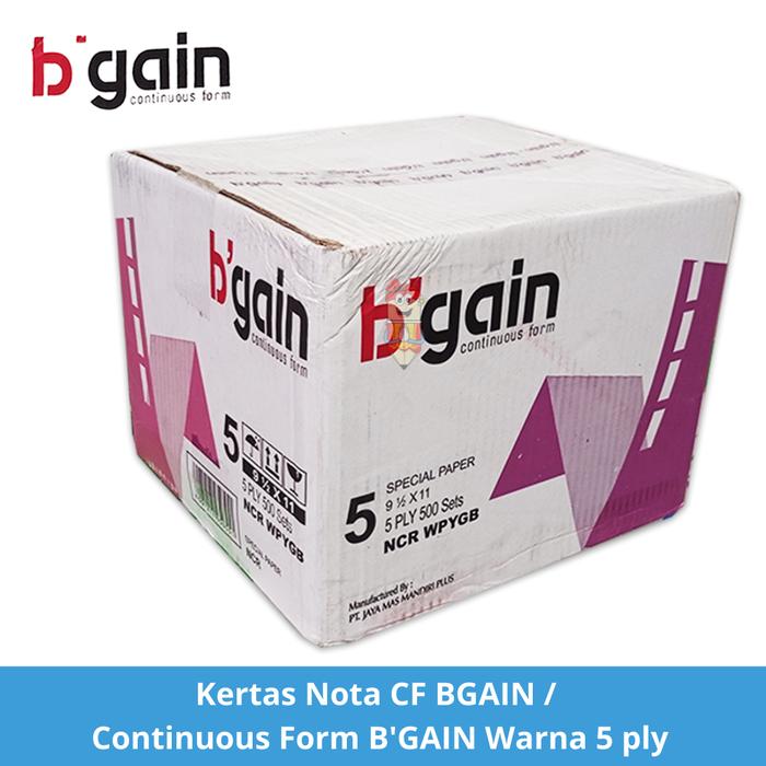 Gambar Kertas Nota CF BGAIN / Continuous Form B'GAIN Warna 5 ply dari Bali Stationery undefined Tokopedia