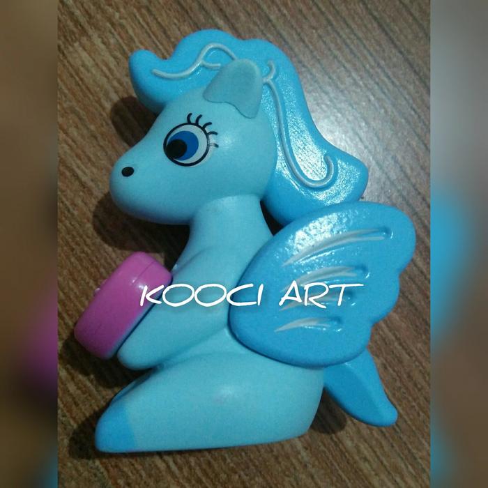 Gambar Cake topper unicorn/topper kue my little pony/hiasan kue kuda poni - Biru Love dari kooci balloon undefined Tokopedia