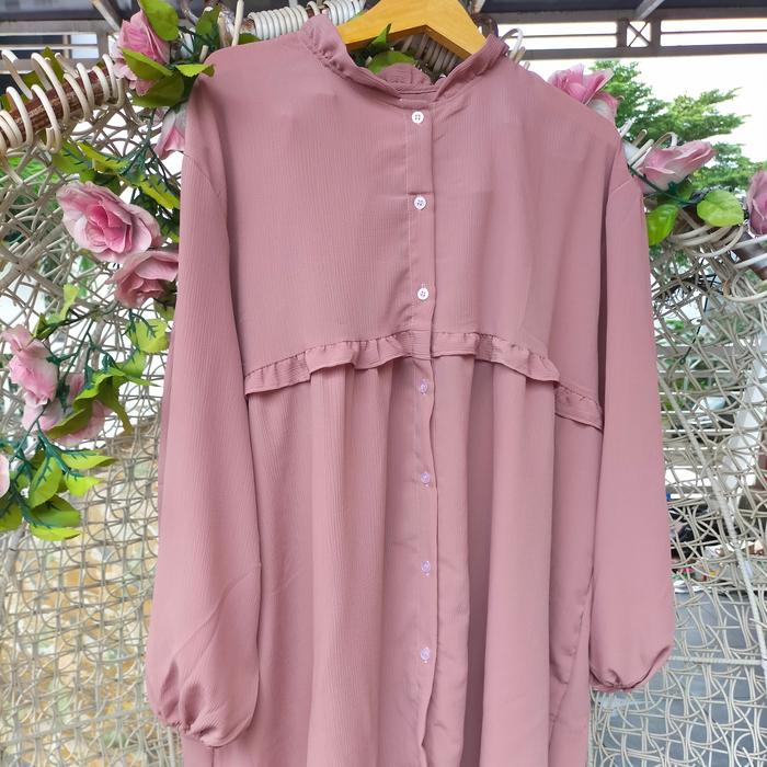 Gambar setelan wanita hijab jumbo - dustypink dari yulia collection store undefined Tokopedia