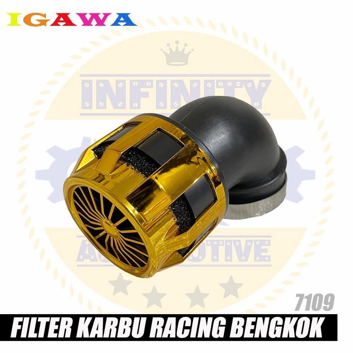 Gambar FILTER SARINGAN BENGKOK KARBURATOR RACING CNC Universal 7109 IGAWA - Gold dari Infinity Automotive undefined Tokopedia