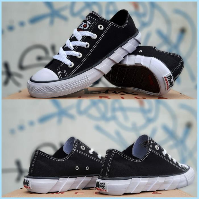 Gambar Sepatu sneakers pria original motix / Sepatu motix america promo murah - Hitam Low, 41 dari Billionaire Shoes undefined Tokopedia