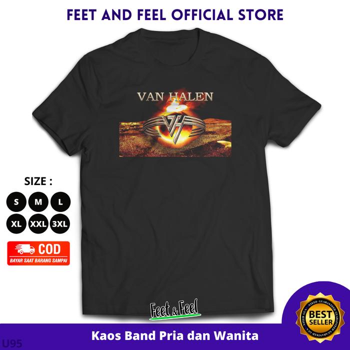 Gambar Kaos Band Van Halen Baju Musik Hard Rock Cowo & Cewe Vol 1 - Fire Logo, M dari Feet And Feel undefined Tokopedia