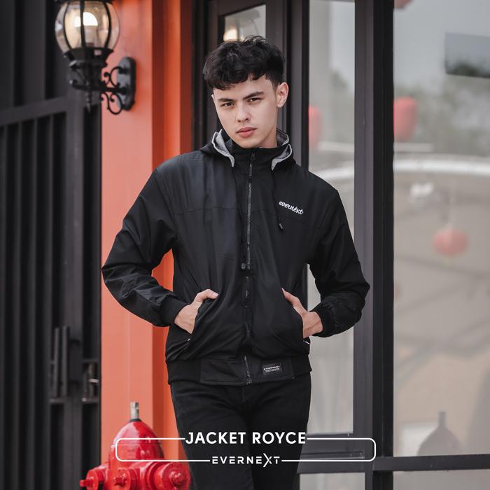 Gambar Jaket Parasut Pria Distro Original Jaket Outdoor Cowok Keren Kekinian - BLACK GREY, L dari Next Inspiration Store undefined Tokopedia