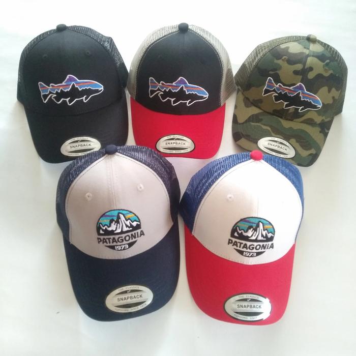 Jual trucker hat Patagonia - merah ikan 