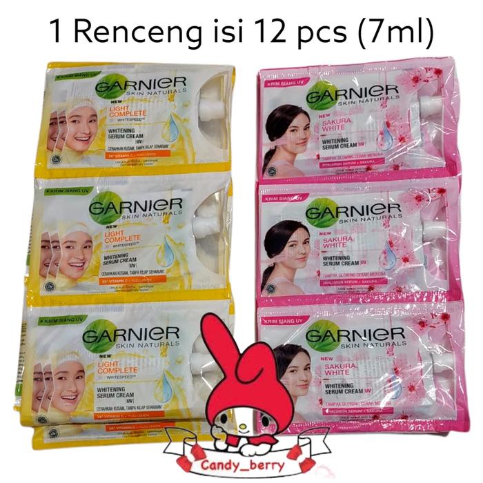 Gambar Garnier Light Complete Cream & Sakura Day Cream Sachet 7ML - Kuning dari CandySweetyShop undefined Tokopedia
