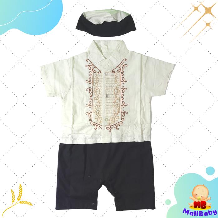 Gambar Baju Koko Bayi Laki laki 3 6 9 12 Bulan Romper Jumper Koko Bayi Aqiqah - Krem dari Mall-Baby undefined Tokopedia