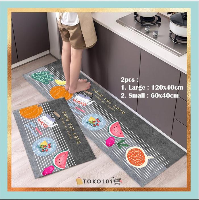 Gambar Keset dapur 2 in 1 Door Mat Trendy Keset Kaki Dapur Pintu Kamar YOUFUL - Food You Love dari toko101 shop undefined Tokopedia