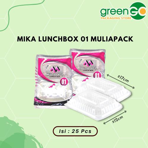 Gambar MIKA LUNCH BOX 01 POLOS MULIAPACK ISI 25 PCS MIKA KOTAK MAKAN BENING dari greengo plastik dan packaging undefined Tokopedia