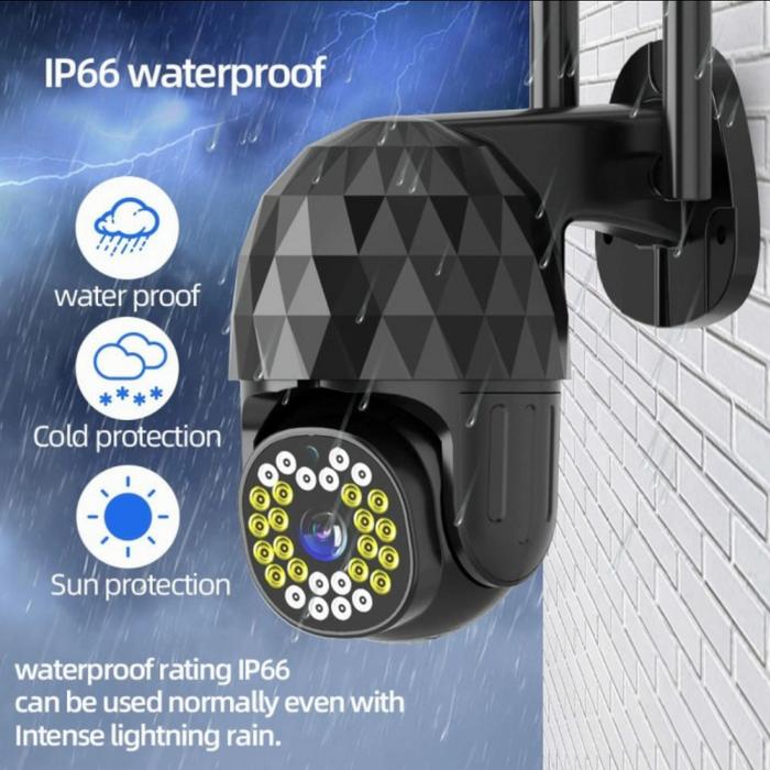 Gambar V380 PRO IP CAMERA 5MP DIAMOND IP CAM WATERPROOF 28 LED CCTV WIRELESS - Hitam, Tanpa memory dari AntnStore undefined Tokopedia
