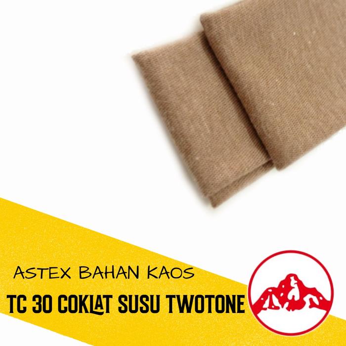 Gambar TC 30s Per KG Warna Twotone & Misty 2|Bahan Kain Kaos Teteron Cotton - Coklat Susu TT, Menggunakan RIB dari Astex bahan kaos undefined Tokopedia