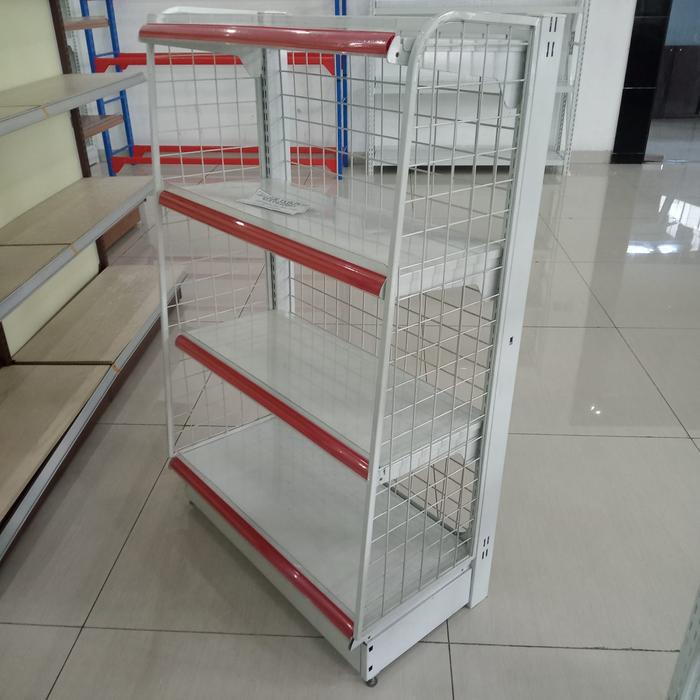 Gambar Rak End Gondola / Rak Depan / Rak Penutup / Rak Minimarket Import - 4 Level, T120*P73*L41cm dari GALERI RAK IMPORT undefined Tokopedia