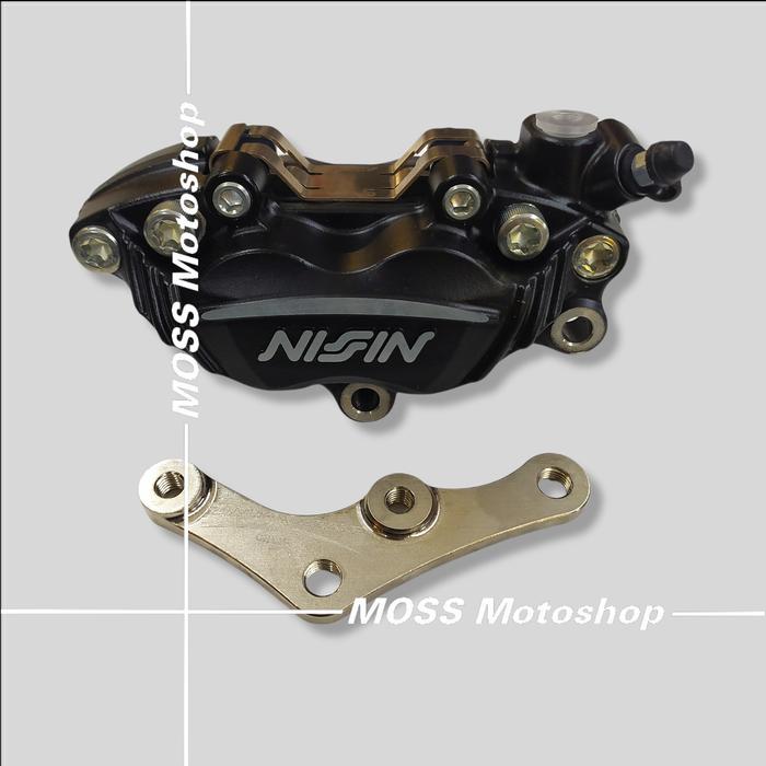 Gambar Caliper Nissin Samurai 4 Piston Yamaha Nmax - Hitam, 230mm dari MOSS Motoshop undefined 4 Tokopedia
