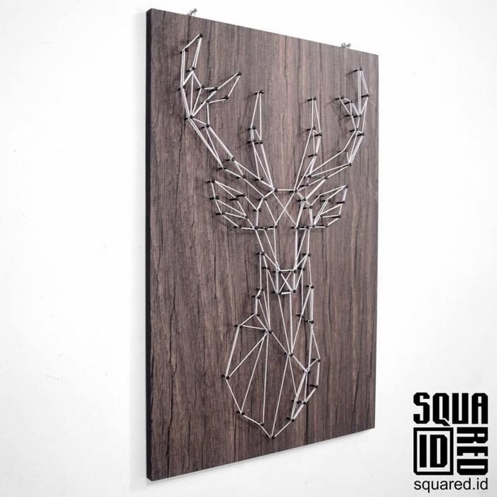 Gambar String Art / Wall art / Hiasan Dinding - Cokelat dari Squared id undefined Tokopedia