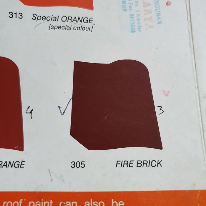 Gambar Cat Genteng Shintex Warna Standard / Shintex 4 kg / Cat Genteng - Fire Brick 305 dari Tb. Sumber Karya undefined Tokopedia