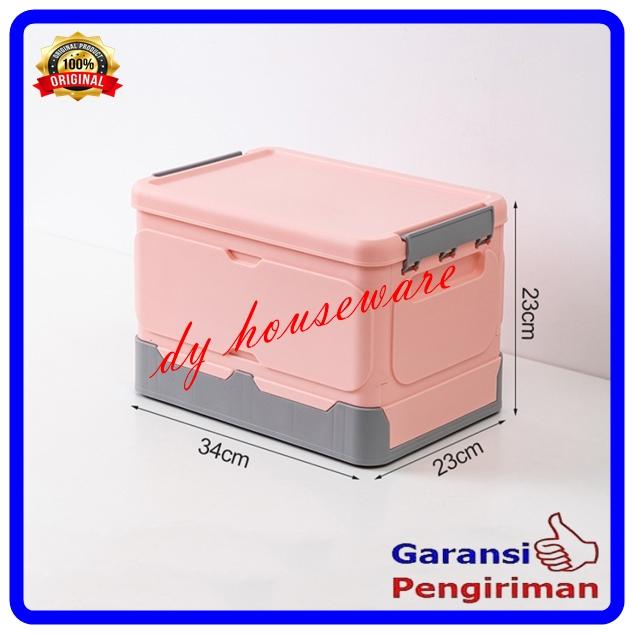 Gambar Kotak Lipat Kontainer Plastik Folding Container Storage Box - Merah Muda dari DY Houseware undefined Tokopedia