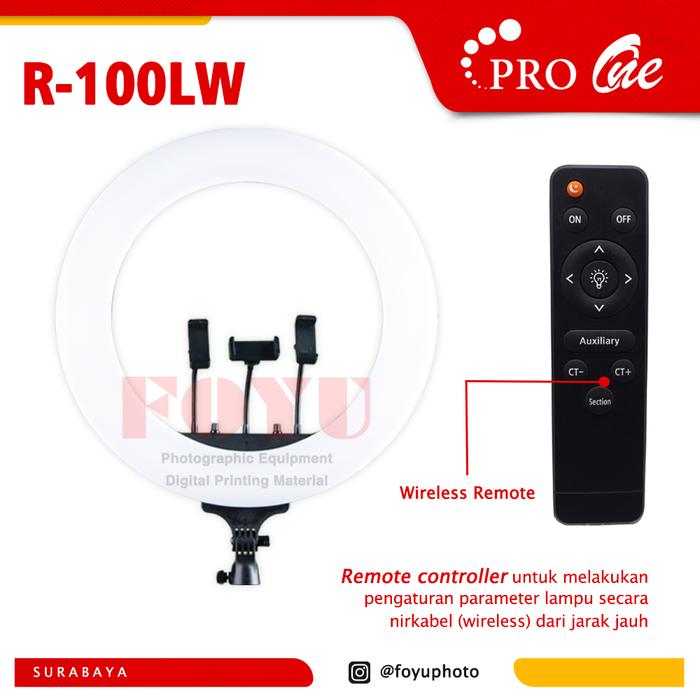 Gambar Professional LED Bi-Color 22 Inch Ring Light Pro One R-100L - R-100LW dari Foyu Photo undefined Tokopedia