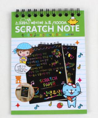 Gambar [ORGM]Buku Gambar Mini Sketsa Scratch Note Hitam - Hijau dari Origami Stationery undefined Tokopedia