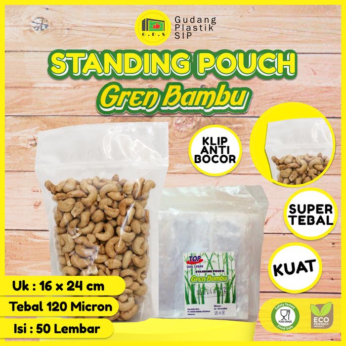 Gambar PLASTIK STANDING POUCH 16X24 CM / PLASTIK KLIP BERDIRI ISI 50 dari Juragan Plastik 369 undefined Tokopedia