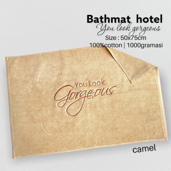 Gambar Bedding Depo - Embroidery Bathmat / Keset Handuk Hotel Bordir - BORDIR CAMEL dari Bedding Depo Official Shop undefined Tokopedia