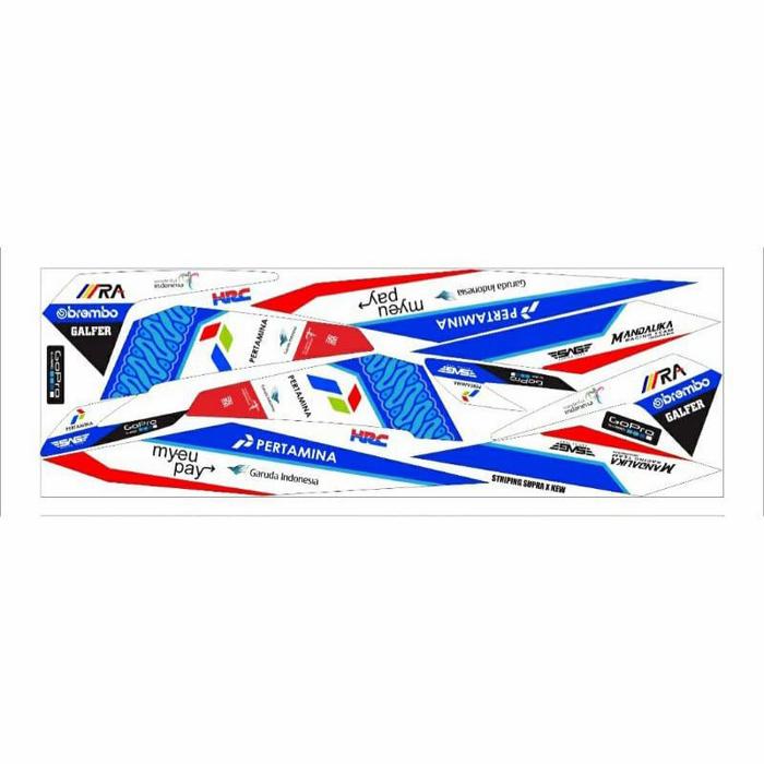 Gambar STRIPING SUPRA X 125 NEW MANDALIKA - Merah dari StickerPrinting undefined 3 Tokopedia