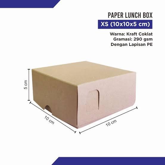 Gambar LUNCH BOX KRAFT S Uk 10x10x5 cm Kotak Makan Takeaway Foodgrade dari Artha Mas Plastik undefined Tokopedia
