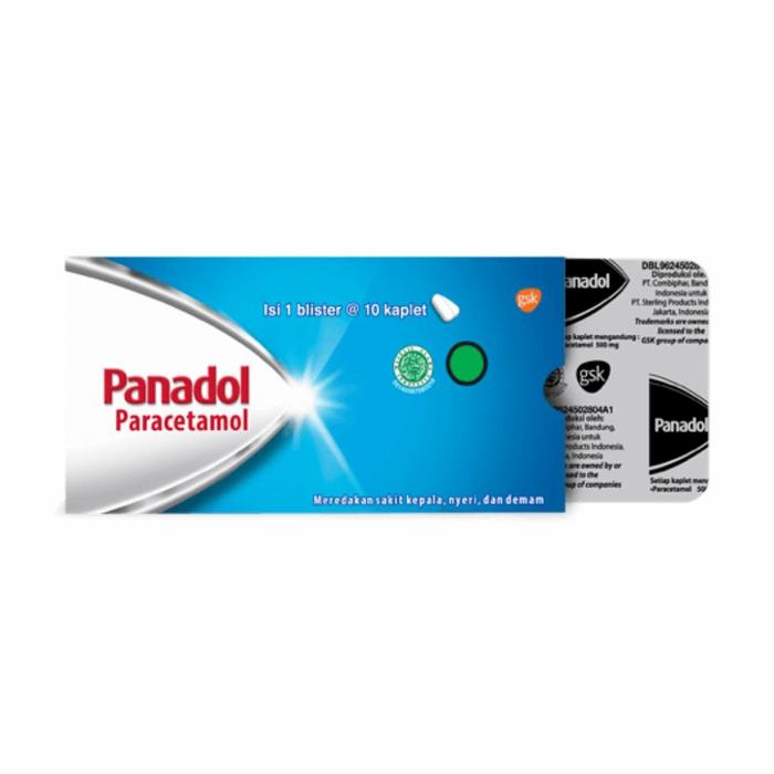Gambar panadol tablet biru merah hijau paracetamol demam extra cold flu strip - Biru dari apotek widjaja undefined Tokopedia