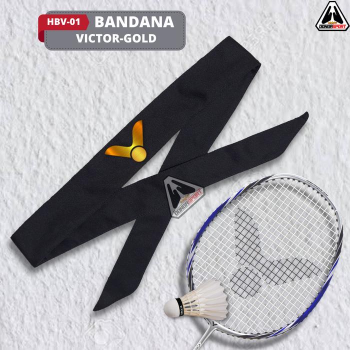 Gambar HBV HEADBAND VICTOR IKAT KEPALA BADMINTON BANDANA BULUTANGKIS HEADBAND - HBV VIC-GOLD dari Dongasport undefined Tokopedia