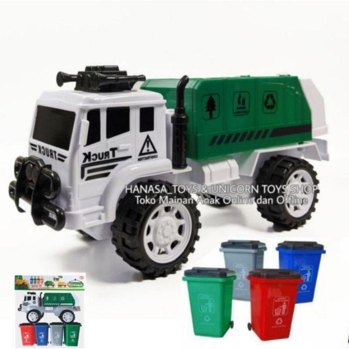 Gambar Truk Sampah Besar Mainan Mobil - Mobilan - Truk + 4Pcs Box dari sovianputra55 undefined Tokopedia
