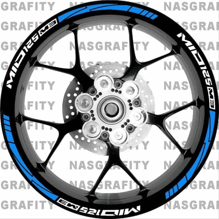Gambar sticker velg racing Mio M3 - Biru dari Pesolex Variasi undefined Tokopedia