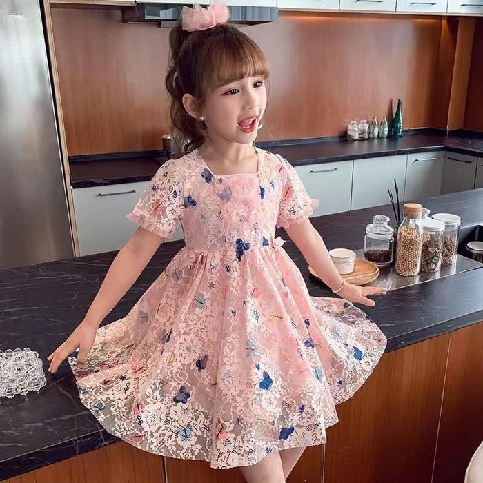 Gambar DRESS ANAK PEREMPUAN BROKAT PREMIUM IMPORT GAUN PESTA ANAK - Pink, 140 dari Lavinia's Collections undefined Tokopedia