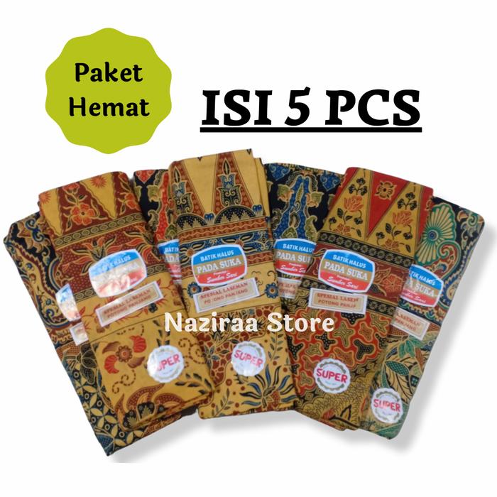 Gambar 5 PCS Kain Sarung Wanita Ibu Melahirkan, Sarung Jarik Batik Halus dari Naziraa Store undefined Tokopedia