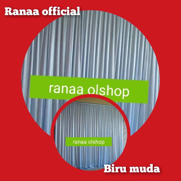 Gambar Backdrop background Filamin Polos tinggi 250 cm - Biru Muda, 250cm x 100cm dari ranaa ollshop undefined Tokopedia