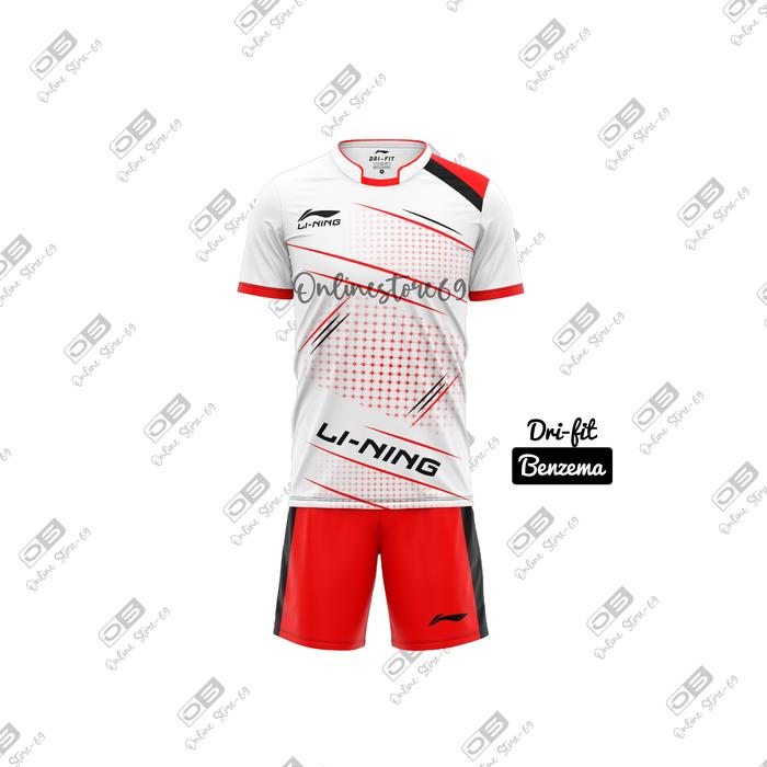 Gambar Baju badminton lining terbaru , stelan kaos bulutangkis dewasa - Putih, XL dari Lapak69.id undefined Tokopedia