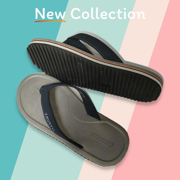 Gambar Sandal Sendal Pria Big Size ukuran besar 44 45 46 47 48 49 ZVT 005 - Abu-abu, 49 dari ALBADIA undefined Tokopedia