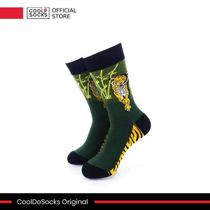 Gambar CoolDeSocks Original | Kaos Kaki Motif - Tiger Forest dari CoolDeSocks undefined Tokopedia