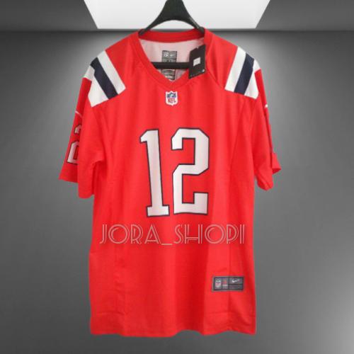 Gambar JERSEY NFL PATRIOT TOM BRADY JERSEY AMERICAN FOOTBALL BRADY GRADE ORI - Merah, S dari JORA_SHOP1 undefined Tokopedia
