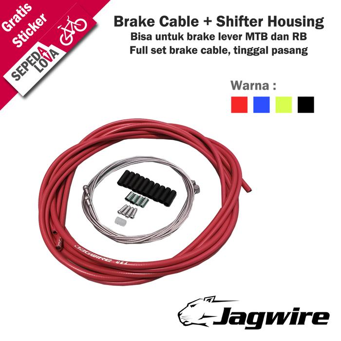 Gambar Set Brake Cable dan Shiter Housing Jagwire CEX Tali Rem Sepeda - Merah dari Sepedalova Kota Serang Tokopedia