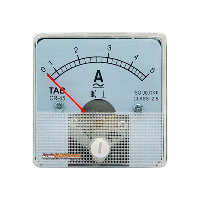 Gambar Ampere Meter AC / DC CR45 Amperemeter Analog TAB Berkualitas & MURAH - 5 A dari INDOLISTRIK undefined Tokopedia