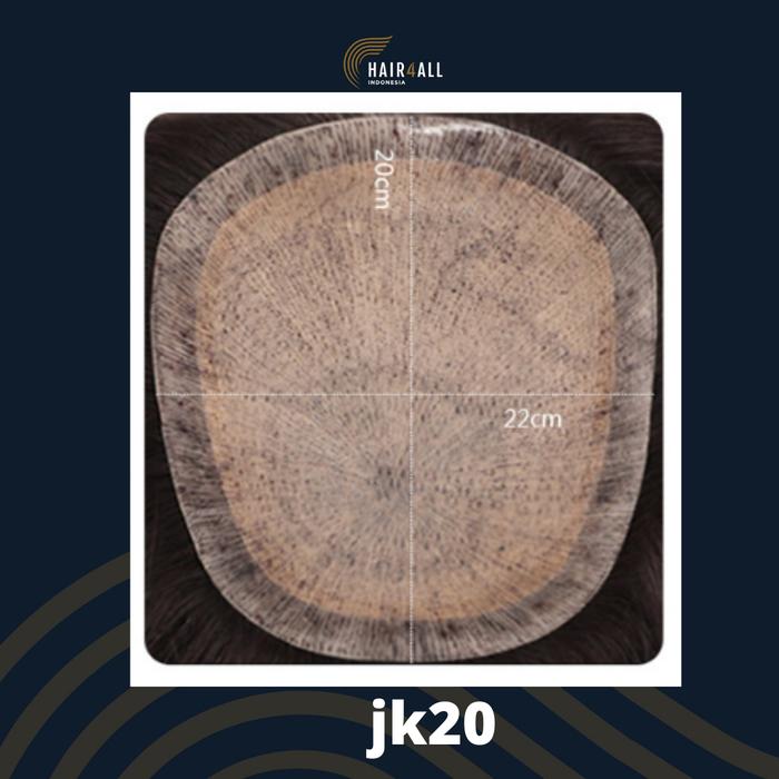 Gambar JK16 wig pria toupee ber pori pore rambut asli dijambak tidak lepas - JK20 (20 X 22) dari ImporMudahID undefined Tokopedia