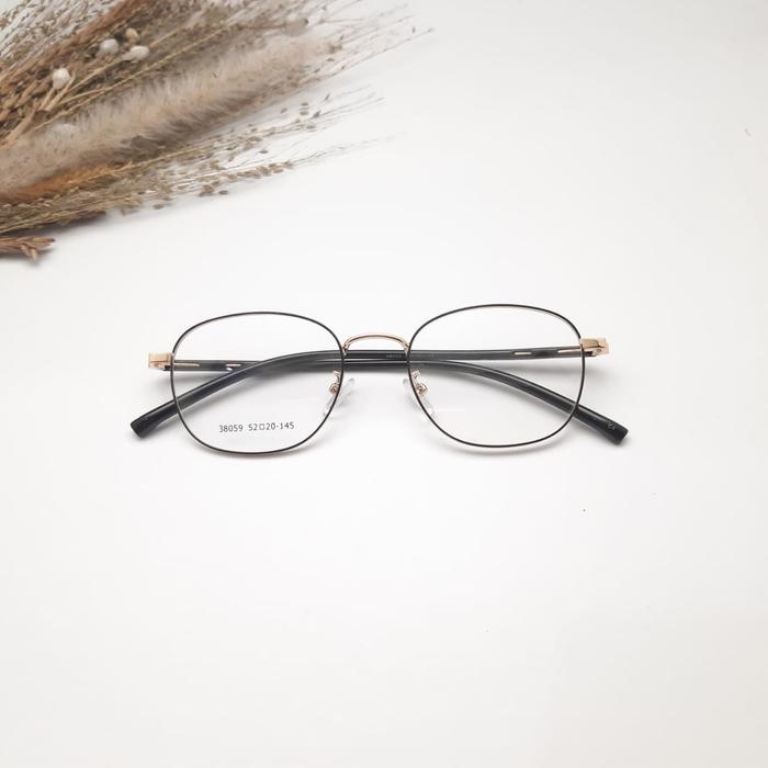 Gambar FRAME KACAMATA OVAL WANITA 38059 KACAMATA ANTI RADIASI - Hitam, Plus dari Optik DKI undefined 3 Tokopedia